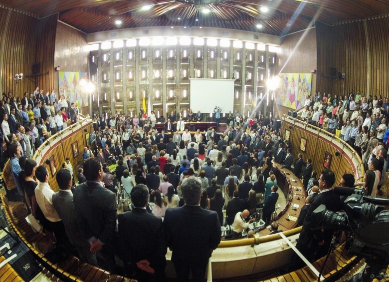 En la primera semana de enero de 2020, la Asamblea de Antioquia (foto) deberá nombrar al nuevo contralor de la terna que le proporcione la Universidad de Antioquia. FOTO Archivo Mario Valencia