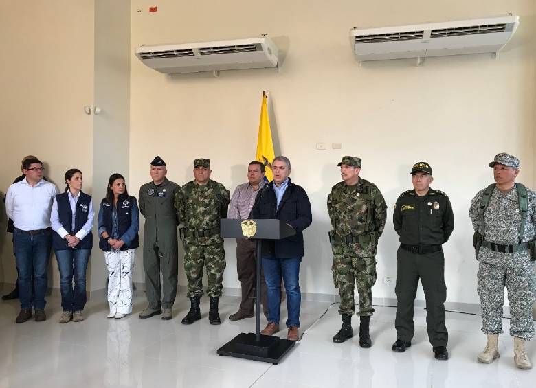 El presidente Iván Duque encabezó un Consejo de Seguridad en Santander de Quilichao. FOTO Colprensa