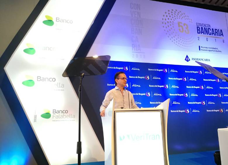 Juan Carlos Mora, presidente de la junta directiva de Asobancaria, en la apertura de la convención gremial. Foto: Cortesía Asobancaria.