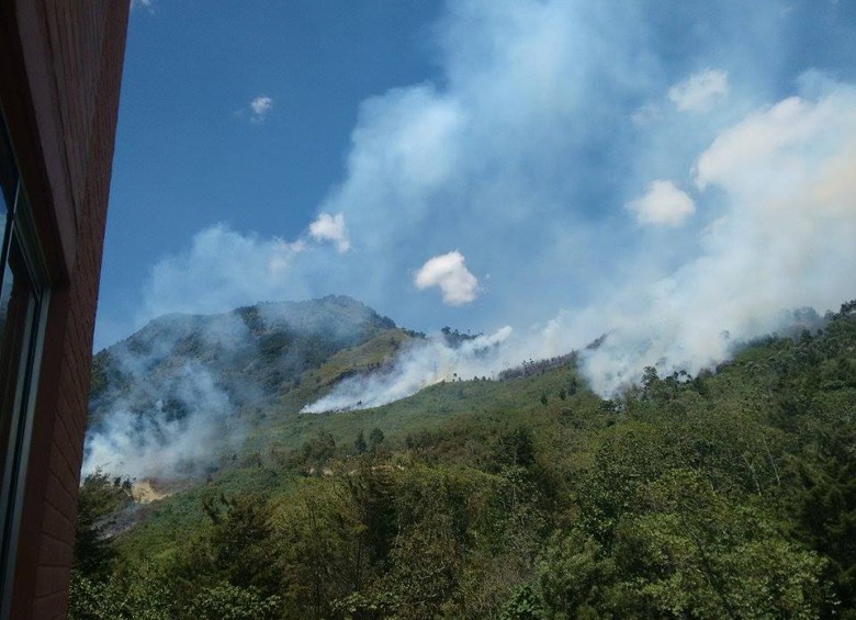 Desde diferentes puntos de la ciudad, usuarios de Elcolombiano.com reportaron el incendio. FOTO CORTESÍA