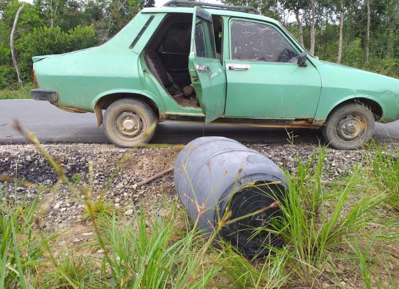 Un carrobomba fue desactivado por el Ejército en Catatumbo. FOTO: Cortesía Ejército