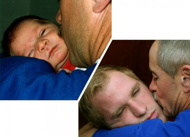 Los hermanos MacMillan de Pennsylvania, Estados Unidos, recrearon fotos de su infancia como adultos. FOTO Matt MacMillan