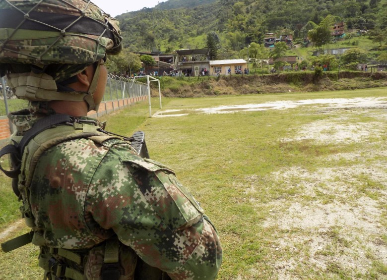 Imagen de referencia sobre presencia de Fuerzas Militares en Cauca. FOTO COLPRENSA