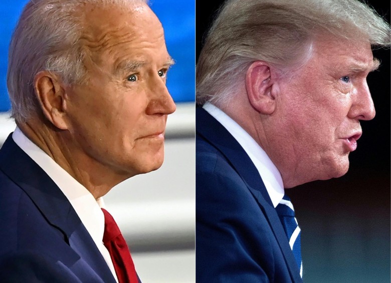 El candidato demócrata, Joe Biden, y el mandatario republicano, Donald Trump. FOTO AFP