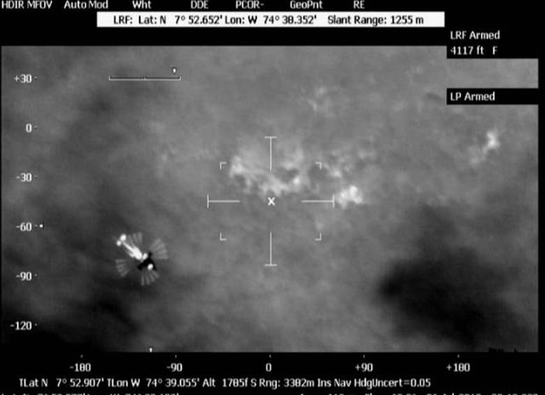 Bombardeo por parte de la Fuerza Aérea en 2010, en Montes de María, cuando fue abatido alias ‘Ciro’, cabecilla de las Farc. FOTO COLPRENSA