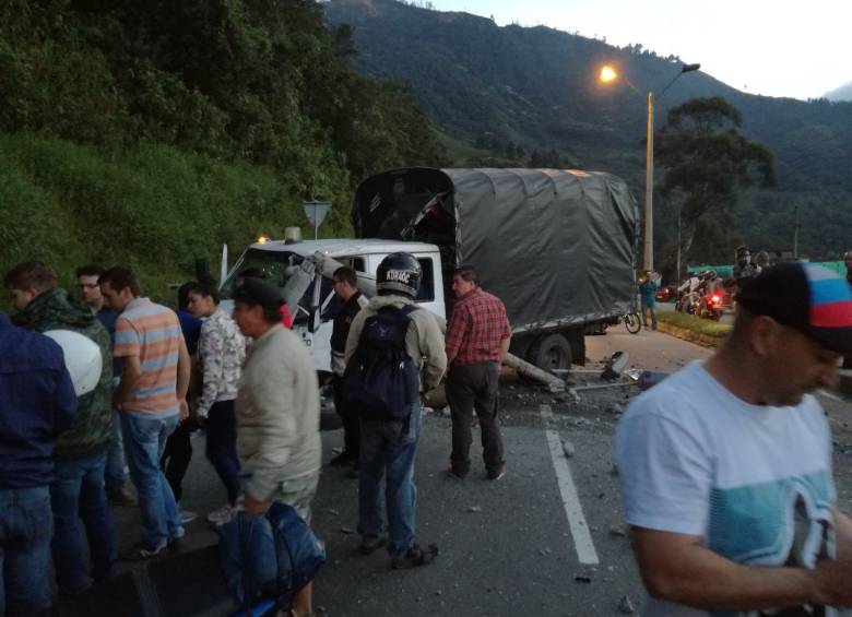 Un herido dejó accidente en la autopista Medellín- Bogotá