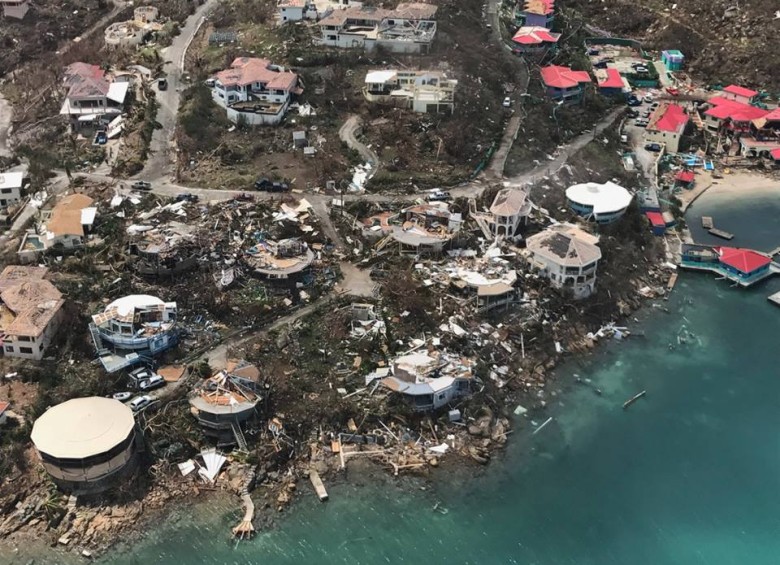 Así quedó la mansión del multimillonario Richard Branson tras paso del Irma