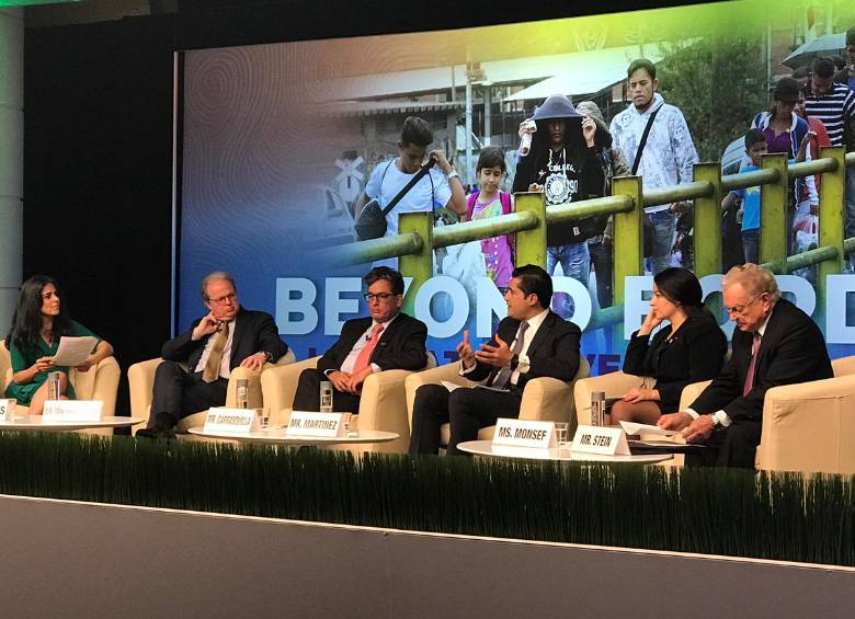 El ministro de Hacienda, Alberto Carrasquilla, en el marco de las reuniones de primavera del Fondo Monetario Internacional (FMI) y del Banco Mundial (BM) en Washington D.C.