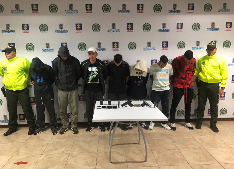 Los siete detenidos en la operación policial se declararon inocentes, aunque el juzgado les dictó medida de aseguramiento en prisión: FOTO: cortesía de Policía.