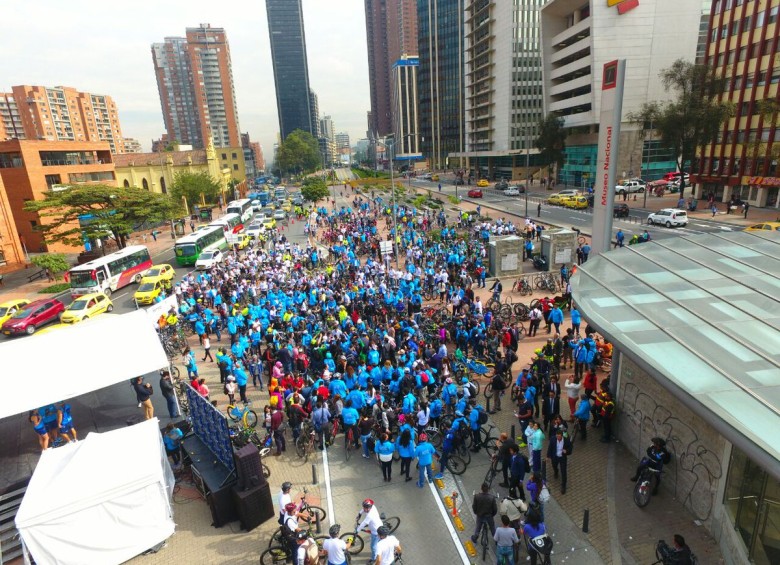 Así se vio la jornada en Bogotá. Foto: Twitter Alcaldía de Bogotá