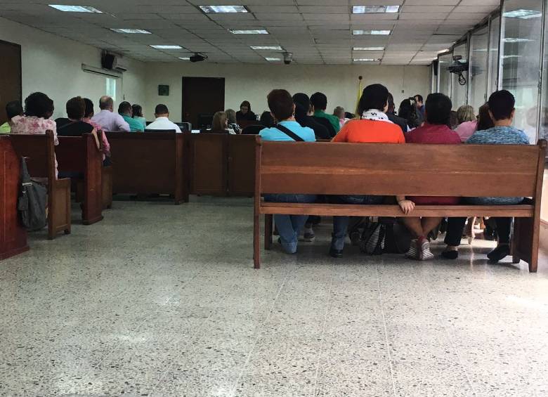 La audiencia se adelanta a esta hora en el edificio de justicia de Medellín.