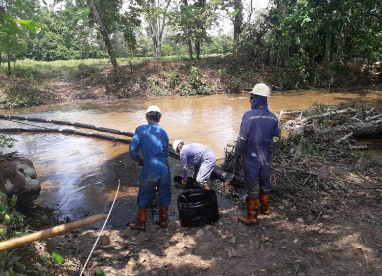 De acuerdo con ambientalistas de la zona, la emergencia se registra desde hace tres semanas. FOTO Ecopetrol