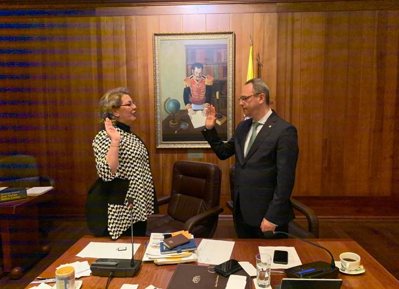 El magistrado Álvaro Namén se juramentó como presidente de esta corporación. Foto: Consejo de Estado