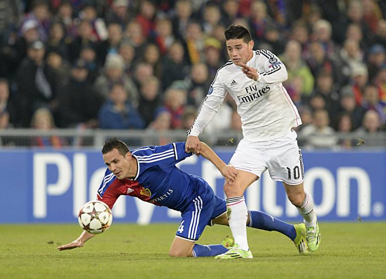 James Rodríguez no brilló ayer como en otras jornadas, pero cumplió con la labor encomendada por Ancelotti. FOTO ap