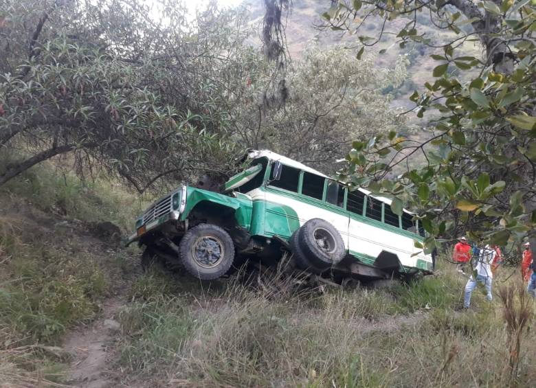 Imagen del vehículo siniestrado. FOTO Tomada de Twitter Facetas de Boyacá