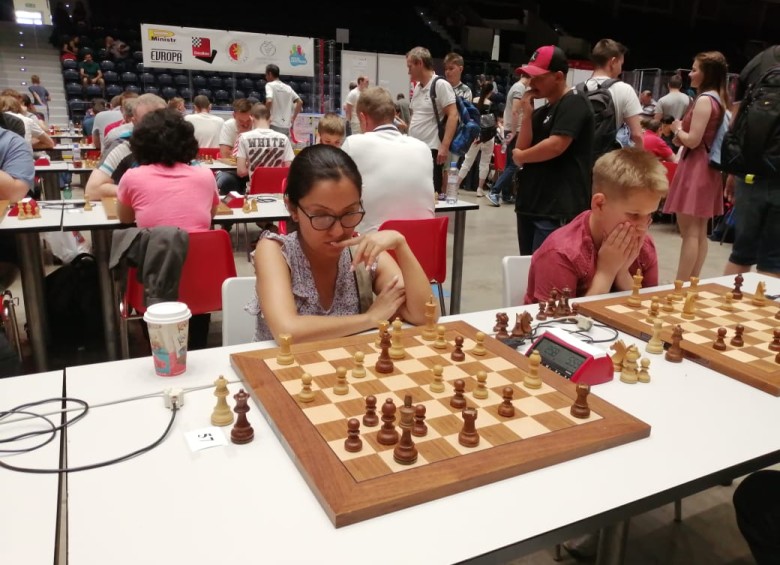 Jenny Chiriví durante una de sus participaciones este año a nivel internacional. Acá en República Checa. FOTO cortesía