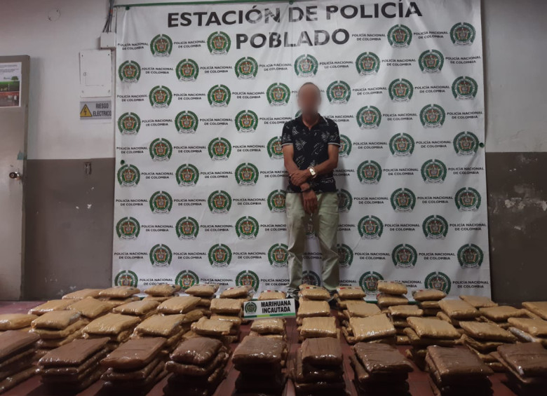 La Policía Metropolitana indicó que en lo que va corrido de este año han sido incautados 6.899 kilos de marihuana en el Valle de Aburrá, de los cuales 4.335 han caído en Medellín. FOTO: CORTESÍA