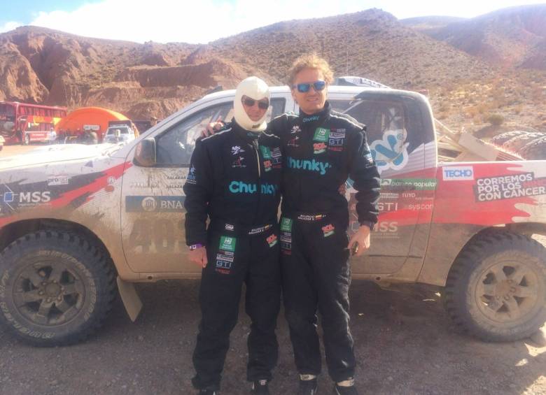 Mauricio Salazar Sierra (izquierda) y Mauricio Salazar Velásquez han mostrado buen entendimiento en el Dakar. FOTO cortesía