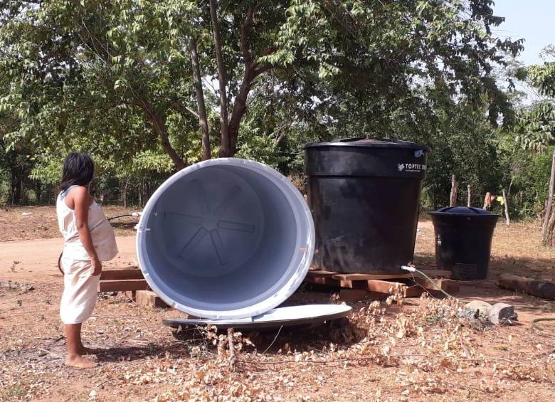 En la comunidad Wiwa del corregimiento de Salamanca, en Dibulla, La Guajira, no tienen agua potable, denunció la Onic. FOTO CORTESÍA