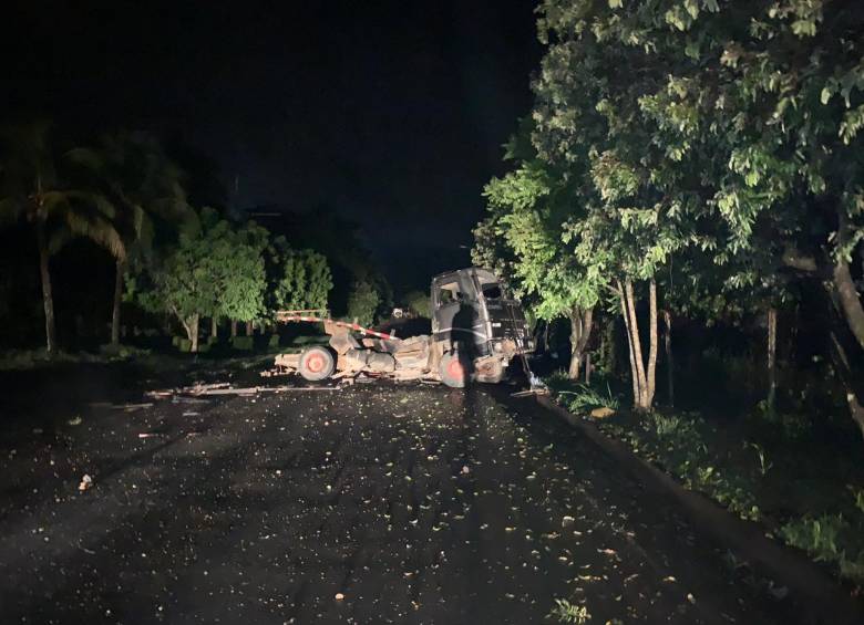 Un atentado terrorista se presentó en Tibú, Norte de Santander. FOTO. Cortesía Ejército