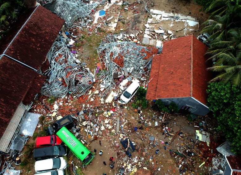 Así quedó Pandeglang tras el tsunami. FOTO REUTERS