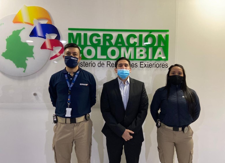 Luis Gustavo Moreno, a su llegada a Colombia. Foto: Migración. 