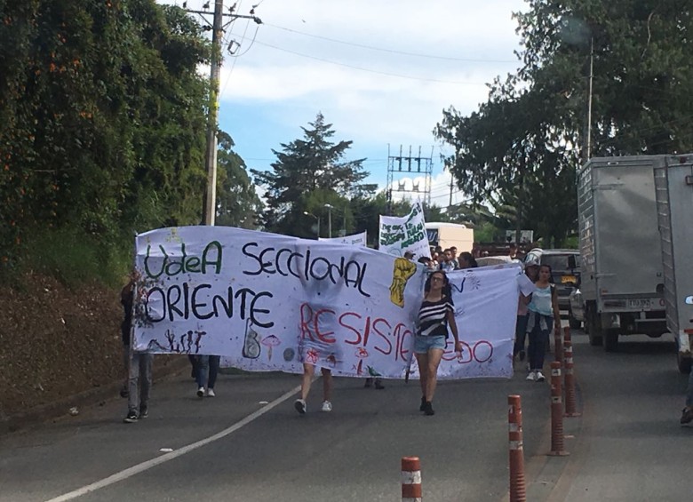 Movilización en Rionegro. FOTO CORTESÍA