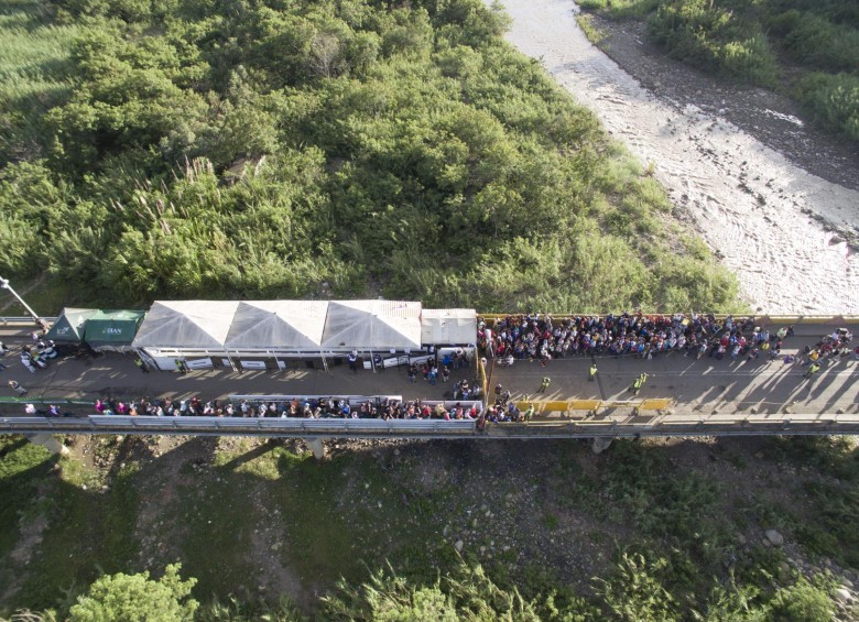 Imagen de referencia del paso fronterizo entre Colombia y Venezuela. FOTO COLPRENSA