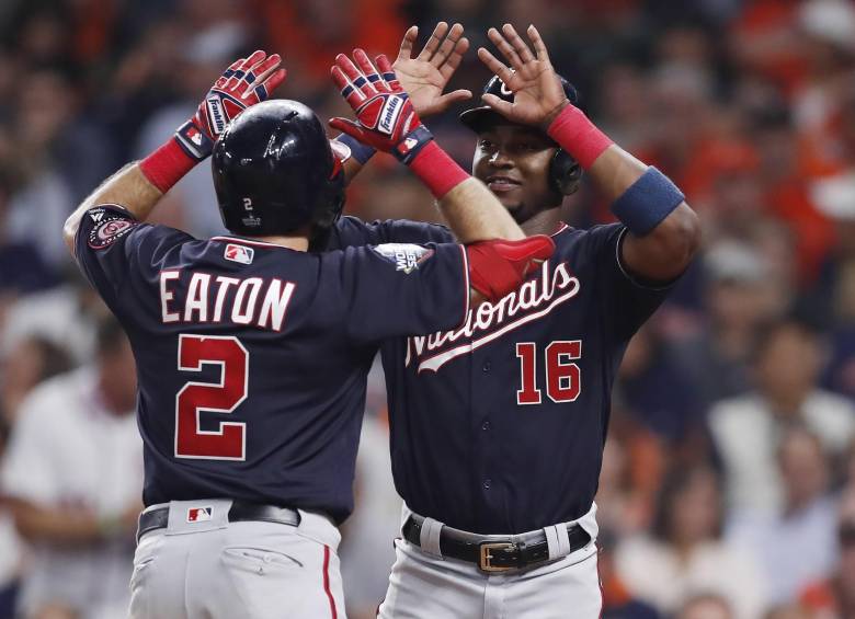 Los Nacionales celebraron una nueva victoria sobre los Astros. FOTO EFE