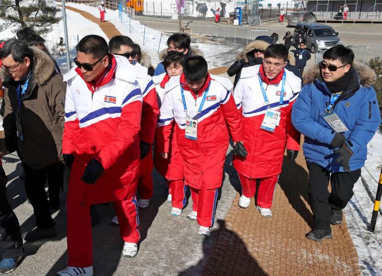 Corea del Norte lista para desfilar al lado de Corea del Sur. FOTO EFE