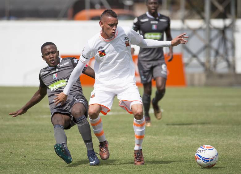 Primer gol de Neyder Moreno en la temporada, tercero ayer ante Rionegro. FOTO Edwin Bustamante