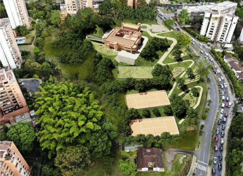 El parque será construido con recursos de entidades privadas que lo entregarán como compensación urbanística de múltiples proyectos inmobiliarios establecidos en la comuna 14. FOTO CORTESÍA