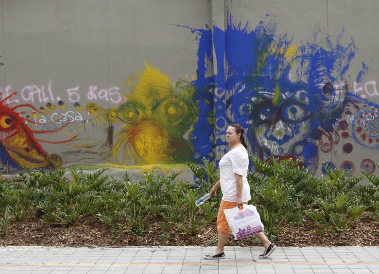 El mural despintado desató la polémica. FOTO edwin bustamante