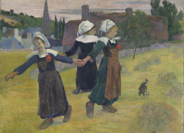 Detalle de la pintura “Tres niñas bretonas bailando”, que se encuentra en el National Gallery of Art, Washington. Foto: Cortesía