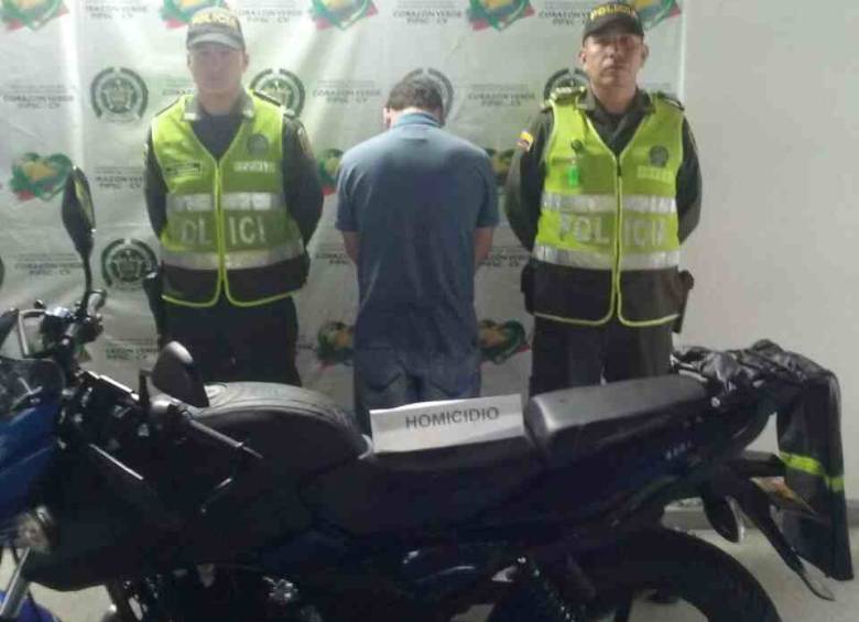 Un sospechoso de 32 años fue capturado en la reacción de la Policía. FOTO CORTESÍA POLICÍA DE ANTIOQUIA