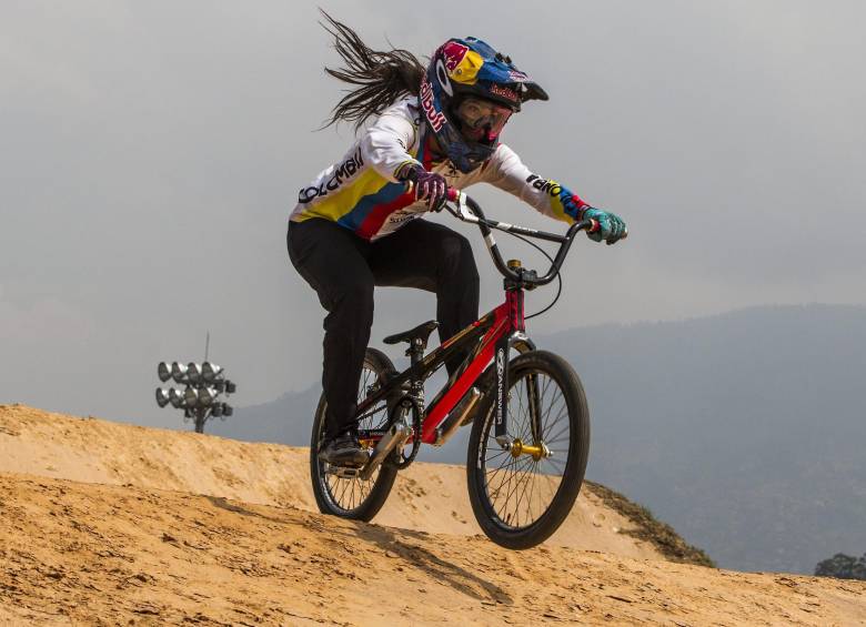 En la misma pista de Santiago del Estero (Argentina), Mariana Pajón se colgó dos oros el año pasado: uno en contrarreloj y otro en las carreras de esta válida de Copa Mundo. FOTO jaime pérez 