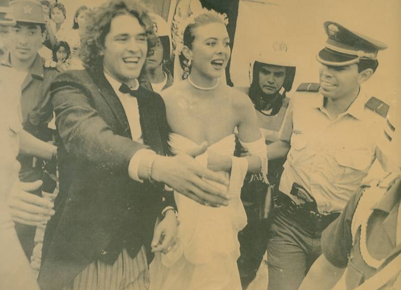 Imagen de la boda de Margarita Rosa de Francisco y Carlos Vives, en 1988, FOTO ARCHIVO