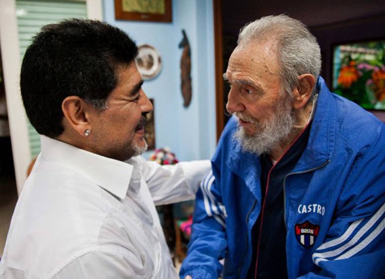 Diego Armando Maradona y Fidel Castro en La Habana. FOTO: REUTERS