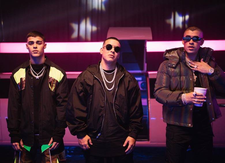 Lunay, Daddy Yankee y Bad Bunny en “Soltera”. FOTO INSTAGRAM LUNAY
