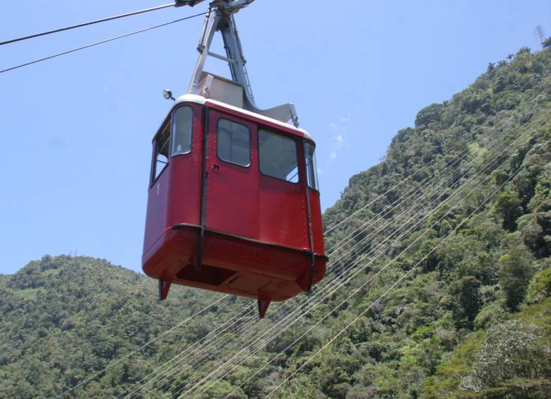 El sistema de transporte por cable de San Andrés de Cuerquia beneficia a unas 3 mil personas y une a las veredas de San Miguel y Los Naranjos, en San Andrés de Cuerquia, y el sector de Ochalí en Yarumal. FOTO RÓBINSON SÁENZ