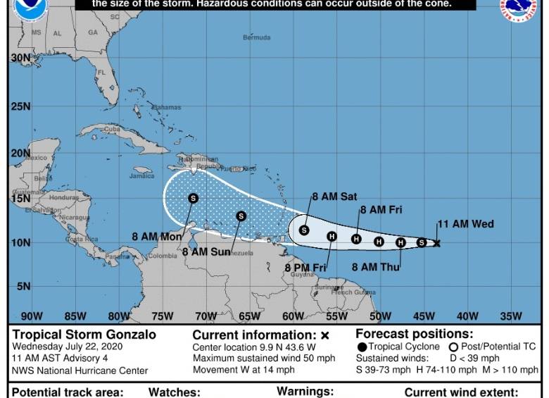 Los modelos pronostican que la tormenta llegue el fin de semana a Venezuela. FOTO EFE