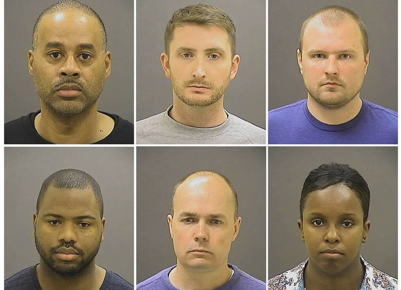 Estos son los seis agentes imputados por el polémico caso que generó revuelo y avivó la tensión racial en E.U. FOTO REUTERS