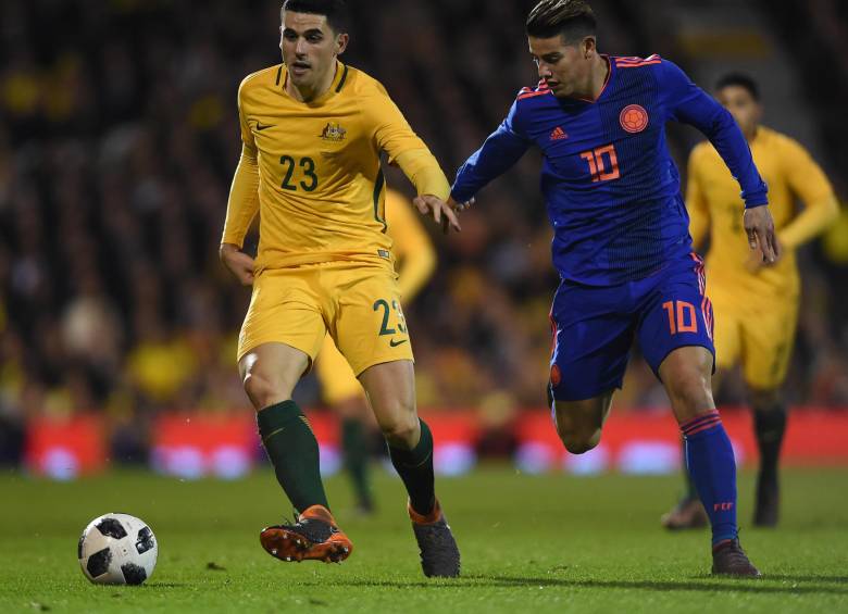 James Rodríguez, es otro de los jugadores que mantiene su polo a tierra, y manifestó que cuando deben estar bien es en junio a la hora de debutar en Rusia. FOTO efe