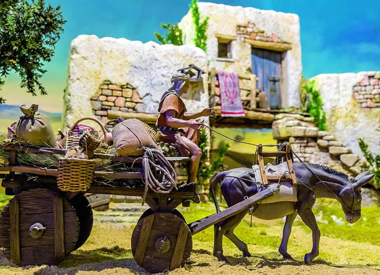 Foto detalle de la propuesta Gloria a Dios en las alturas realizado por Gustavo Gaviria, Jesús Nieto y Tatiana Cardona en este 2019. FOTO Juan Antonio sánchez