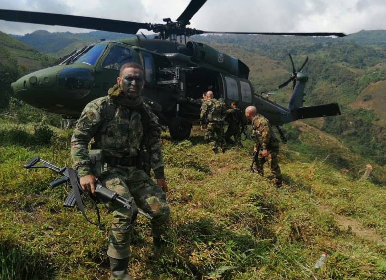 Imagen de archivo sobre operaciones del Ejército en Antioquia. Foto Cortesía Ejército