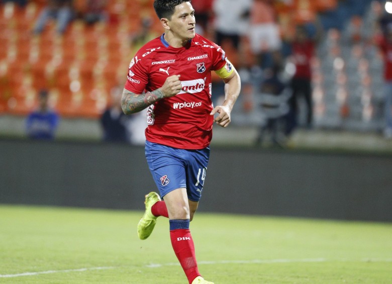 Con gol de pena máxima del goleador Germán Cano, el DIM continuó el camino ascendente en la tabla de posiciones de la Liga Águila 1. Foto: Manuel Saldarriaga. 