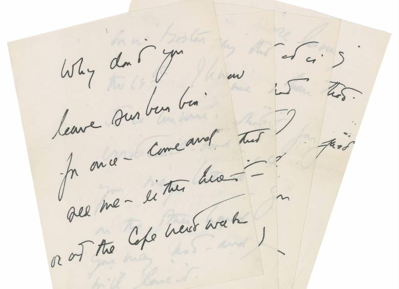 La carta de cuatro hojas dirigida a Mary Pinchot Meyer fue escrita como un mes antes de que fuera asesinado. FOTO AP
