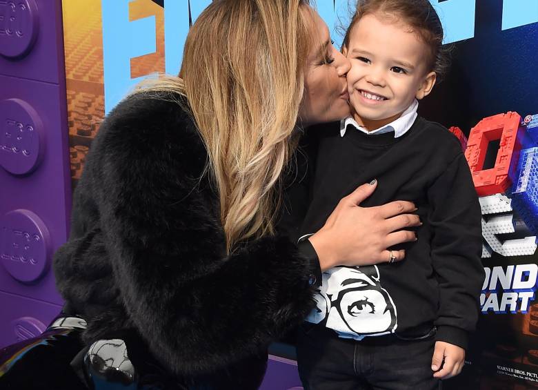 Rivera y su hijo Josey Hollis, de 4 años. Foto: GREGG DEGUIRE / Getty Images 