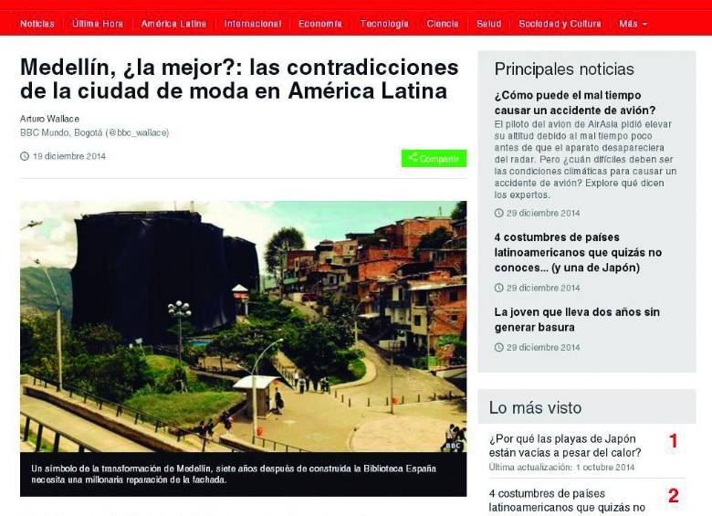 Así vio prensa mundial a Medellín