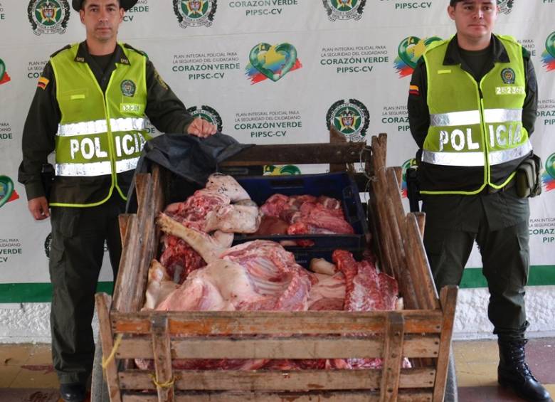 El alimento fue dejado a disposición de la autoridad competente para su desnaturalización, indicó la Policía. FOTO CORTESÍA